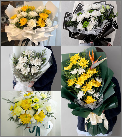 贵州六盘水盘县丹霞镇白事花束代送